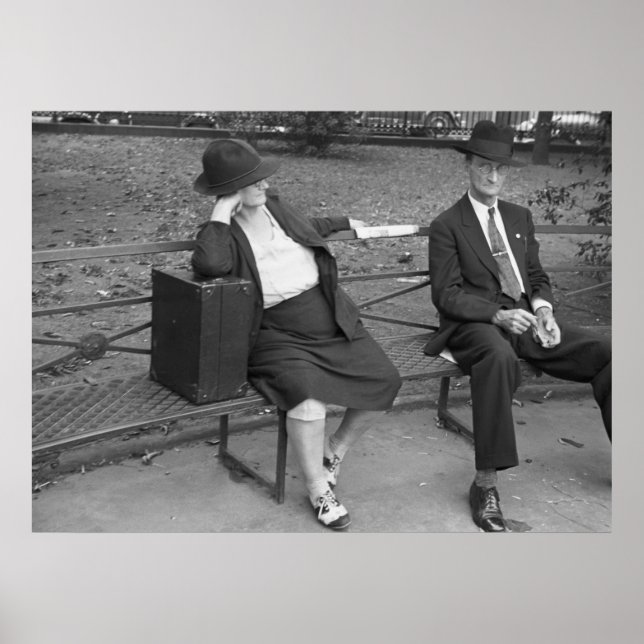 Póster New Orleans Park Bench, anos 30 (Frente)