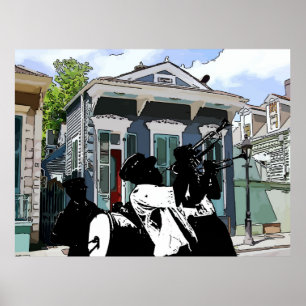 Póster New Orleans Shotgun House e a Banda do Brass