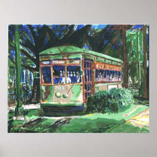 Póster New Orleans Streetcar Painting