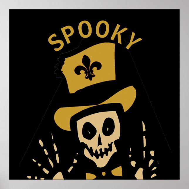 Poster New Orleans Voodoo Man, SPOOKY, editar texto (Frente)