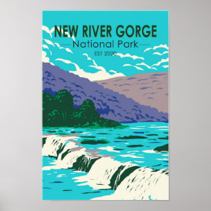 Poster New River Gorge National Park West Virginia