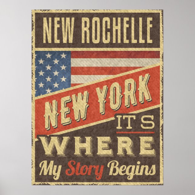 Poster New Rochelle New York (Frente)