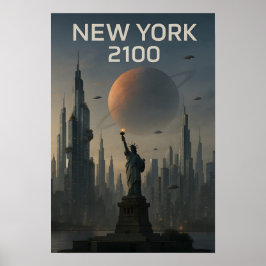 Poster New York 2100: Futuristic Skyline