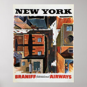 Poster NEW YORK, a partir da linha aérea Vintage de visão