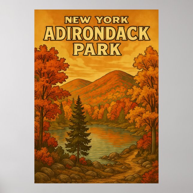 Poster New York Adirondack Park V02 (Frente)