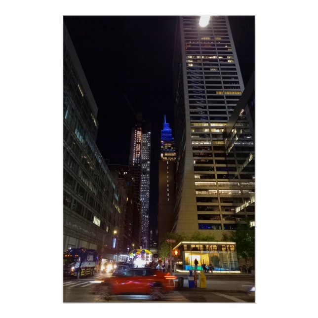 Póster New York at night (Frente)