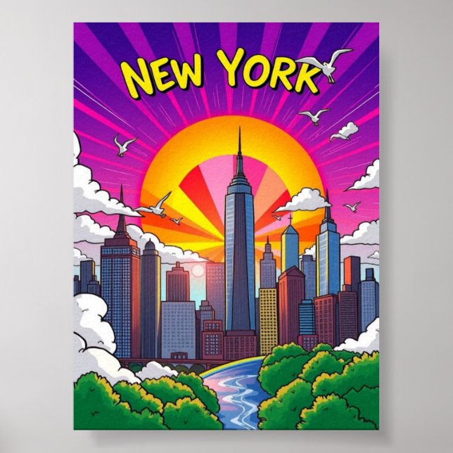 Poster New York Colorful (Frente)