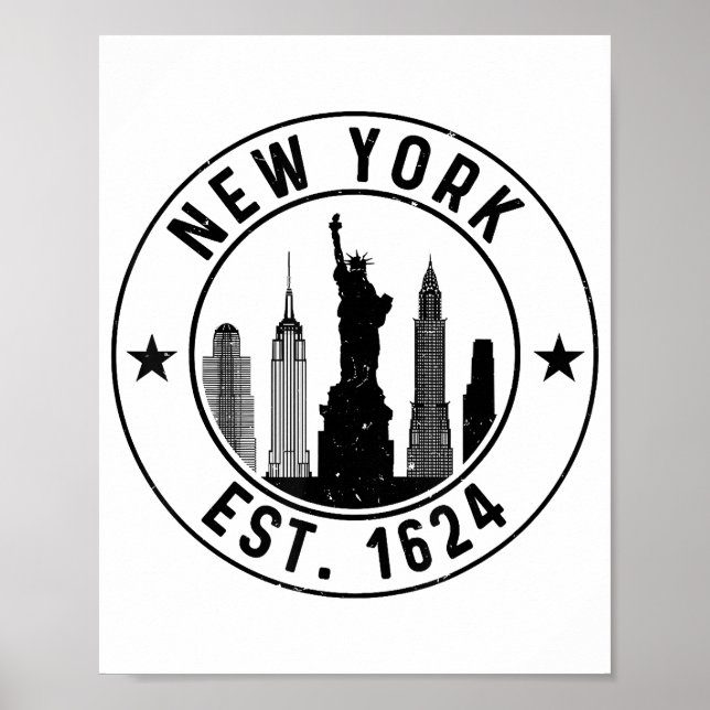 Poster New York Est. Lover Nyc 1624 (Frente)