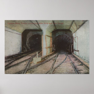 Poster New York, NY - Hudson River Tunnel, Subway Syste