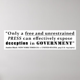 Póster New York Times Co contra EUA 403 us 713 1971