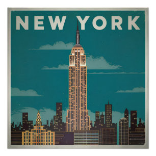 Póster New York USA vintage