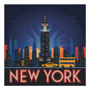 Póster New York USA vintage