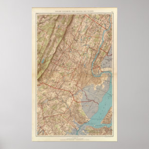 Póster Newark and Elizabeth, New Jersey
