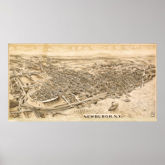 Poster Newburgh, Nova Iorque (c1900) (Frente)