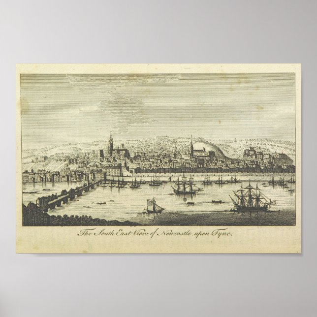 Poster Newcastle FROM Tyne - Vintage Inglaterra (Frente)