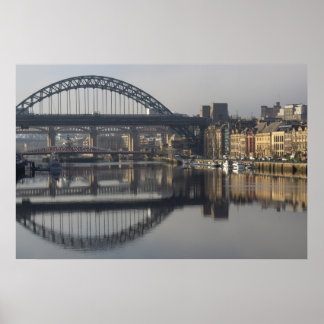 Poster Newcastle Quayside & a Ponte Tyne