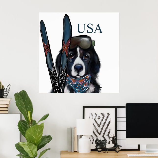 POSTER NEWFOUNDLAND DOG  (Escritório em casa)