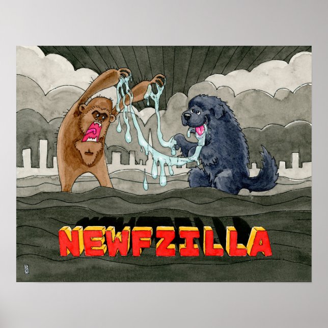 Poster Newfzilla (Frente)