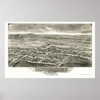 Poster Newmanstown & Sheridan, PA Panorâmica Map - 1898
