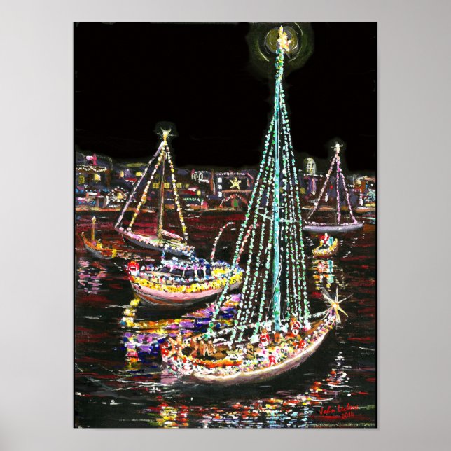 Poster Newport Beach Christmas Boat Parade (Frente)