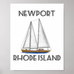 Poster Newport Rhode - navigação da ilha