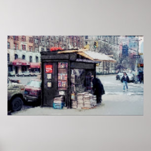 Poster NEWSSTAND em BROADWAY e na 75ª Rua - NOVA IORQUE