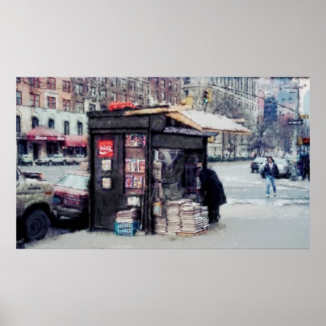 Poster NEWSSTAND em BROADWAY e na 75ª Rua - NOVA IORQUE (Frente)