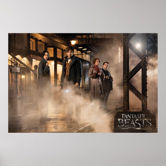 Poster NEWT SCAMANDER™ & Co. Na Estação de Comboio (Frente)