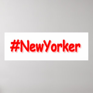 Poster "#NewYorker " Design bonito. Comprar Agora