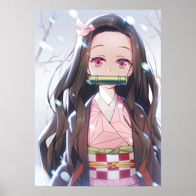 Poster Nezuko Anime Kimetsu no Yaiba (Frente)