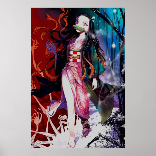 Poster Nezuko No Inferno Kimetsu No Yaiba (Frente)