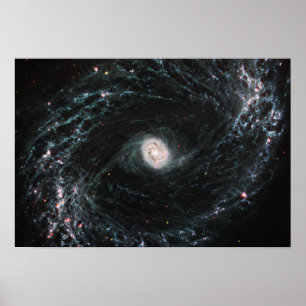 Poster NGC 1433 Galáxia Espiral MIRI JWST