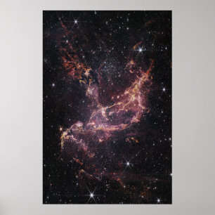 Poster NGC 346 - Dentro do Cluster com Estrelas Nebula   