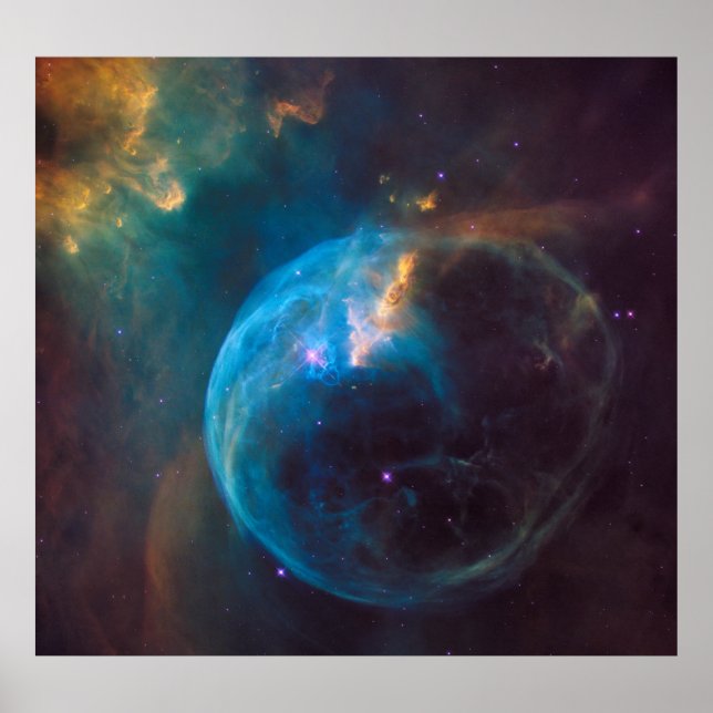 Póster NGC 7635 - A Nebulosa da Bolha (Frente)