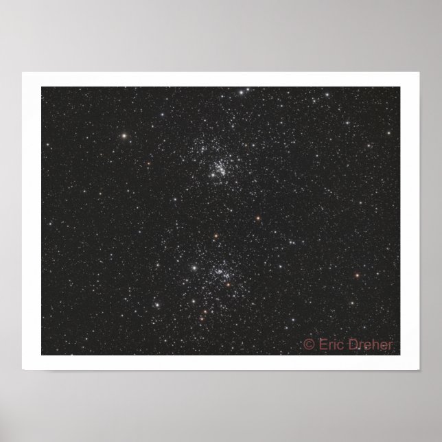 Poster NGC 869 e NGC 884 por Eric Dreher (Frente)