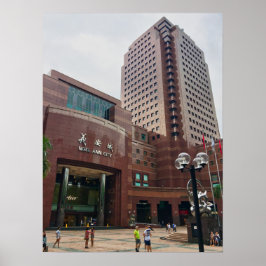 Poster Ngee Ann City Comprando shopping em Singapura