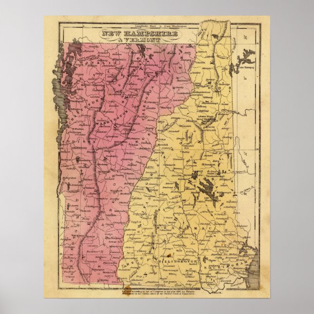 Póster NH, Vermont (Frente)