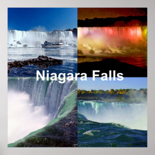 Póster Niagara Cai em Vistas Fotográficas de Nova York