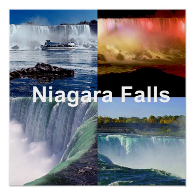 Póster Niagara Cai em Vistas Fotográficas de Nova York (Frente)