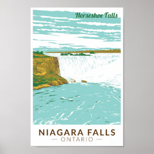 Poster Niagara Cai Fogueira Fala Viagem Art Vintage