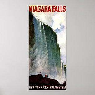Poster NIAGARA CAIXA A Viagens vintage DAS Águas DA AMÉ