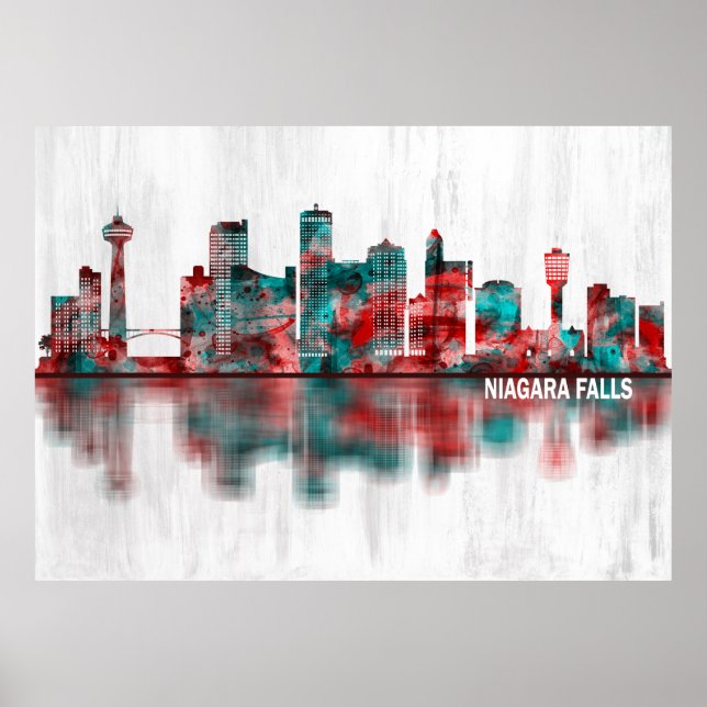 Poster Niagara Falls Canada Skyline (Frente)