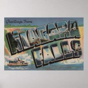 Póster Niagara Falls, New York - grandes cenas 5 da letra
