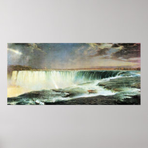 Poster Niagara Falls pela igreja de Frederic Edwin