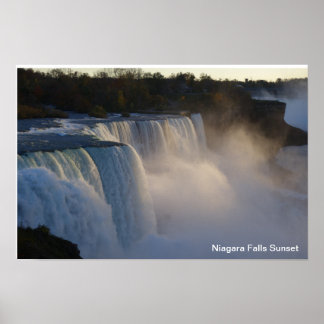 Póster Niagara Falls Sunset
