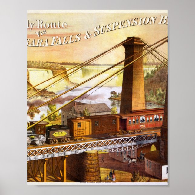 Poster Niagara Falls Train Viagem (Frente)