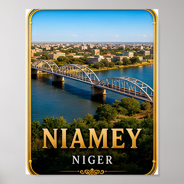 Poster Niamey Rio Níger e Beleza do Sahel (Frente)