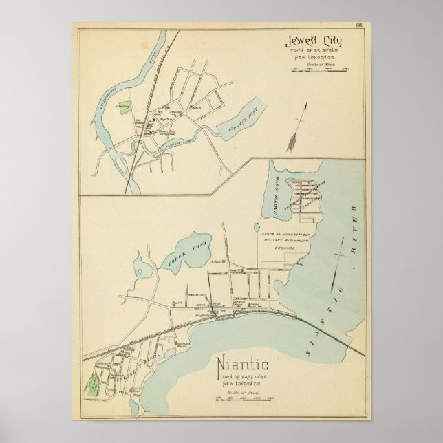 Poster Niantic, cidade de Jewett (Frente)