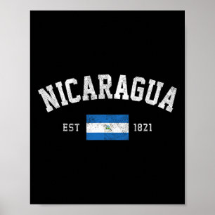 Poster Nicarágua. 1821 Independência da Bandeira da Nicar