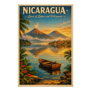 Póster NICARÁGUA – Terra de Lagos e Vulcões
